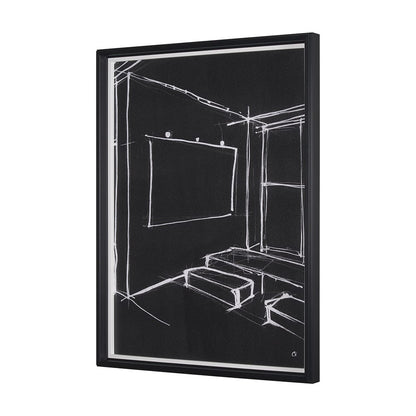 Mercana - Interior Sketch V by Mercana Studio a Hand Embellished Framed Art Print - 15677 view 2