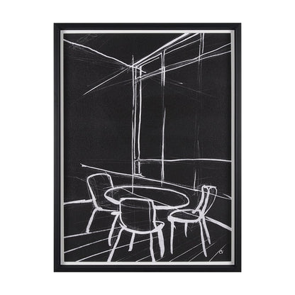 Mercana - Interior Sketch VI by Mercana Studio a Hand Embellished Framed Art Print - 15678 view 1