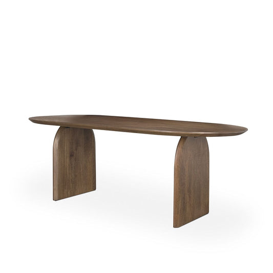 Mercana - Isla Oval Dining Table w/Dark Brown Wood Top & Arched Legs - 70559-AB view 1