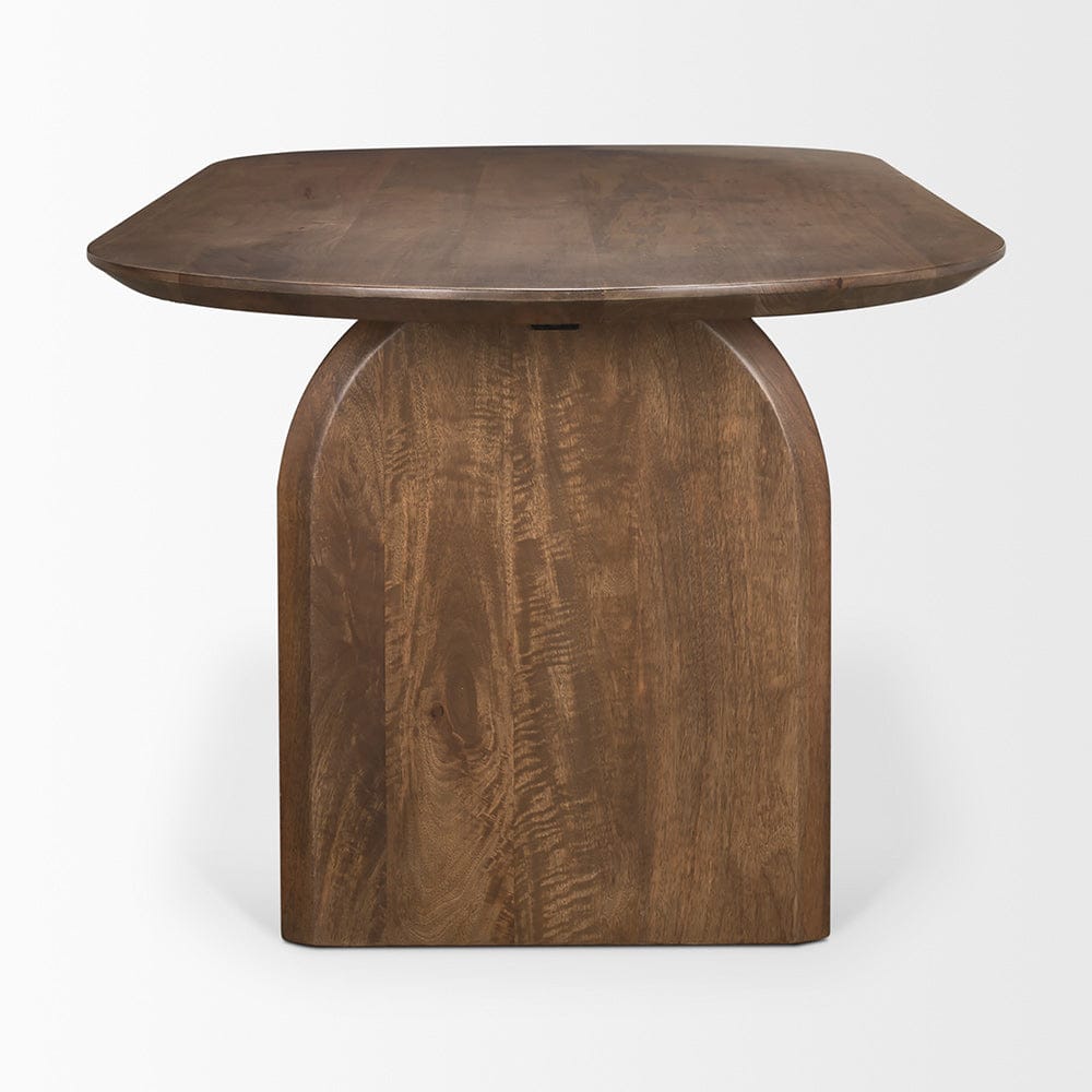 Mercana - Isla Oval Dining Table w/Dark Brown Wood Top & Arched Legs - 70559-AB view 3