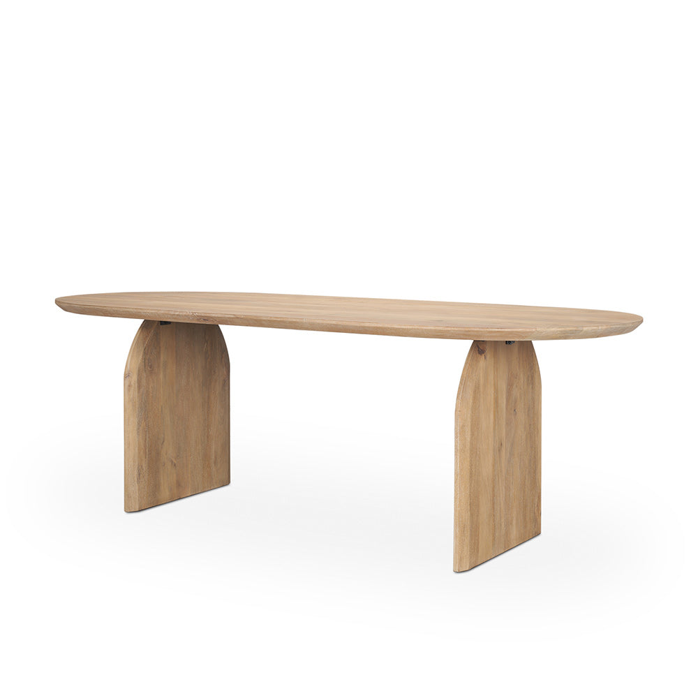 Mercana - Isla Oval Dining Table w/Light Brown Wood Top & Arched Legs - 70560-AB view 1