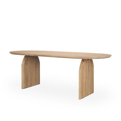 Mercana - Isla Oval Dining Table w/Light Brown Wood Top & Arched Legs - 70560-AB view 1