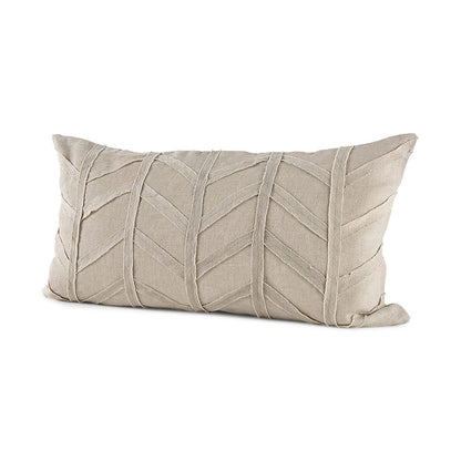 Mercana - Ivivva 14L x 26W Beige Fabric Textured Decorative Pillow Cover - 69428 view 1