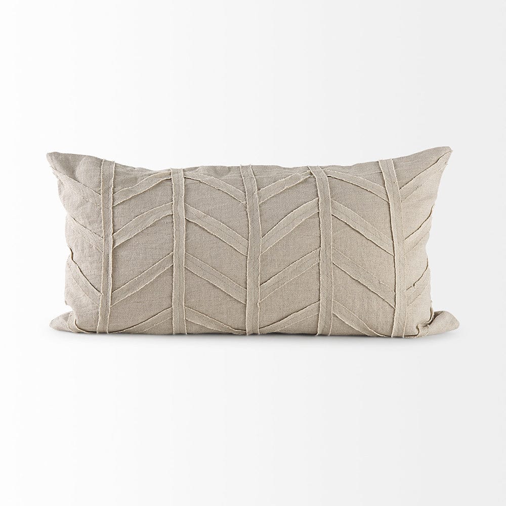 Mercana - Ivivva 14L x 26W Beige Fabric Textured Decorative Pillow Cover - 69428 view 2