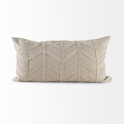 Mercana - Ivivva 14L x 26W Beige Fabric Textured Decorative Pillow Cover - 69428 view 2