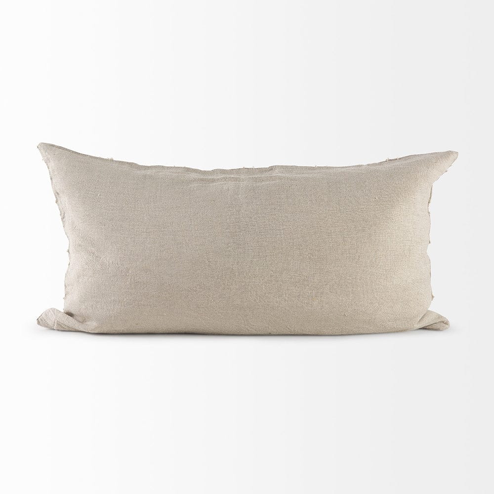Mercana - Ivivva 14L x 26W Beige Fabric Textured Decorative Pillow Cover - 69428 view 4