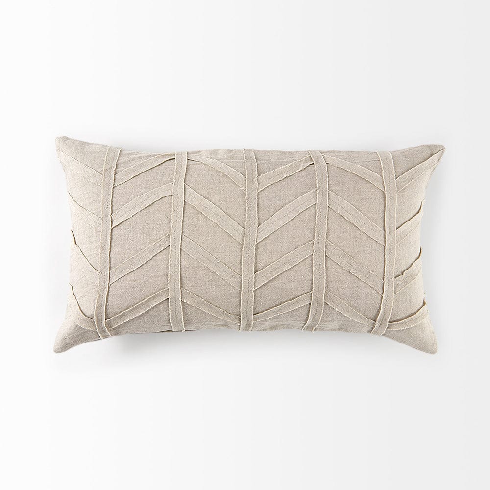 Mercana - Ivivva 14L x 26W Beige Fabric Textured Decorative Pillow Cover - 69428 view 5