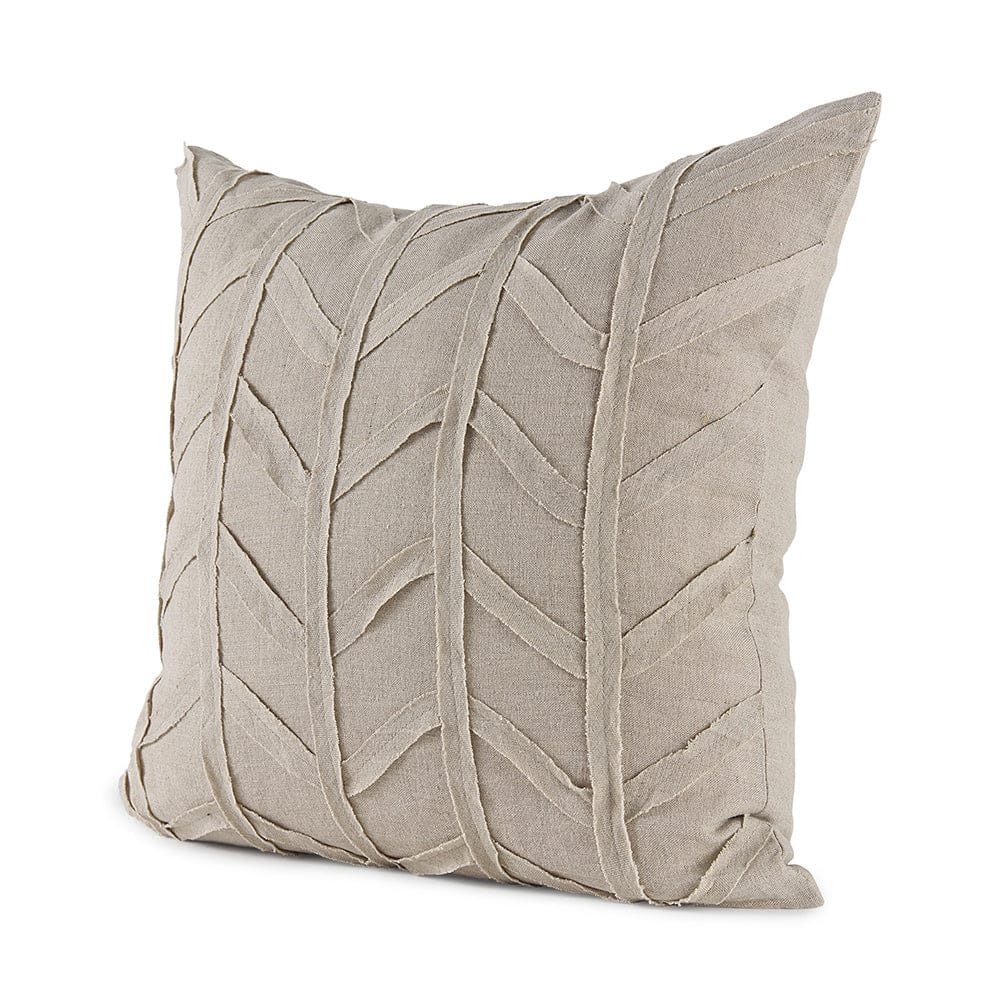 Mercana - Ivivva 20L x 20W Beige Fabric Textured Decorative Pillow Cover - 69429 view 1