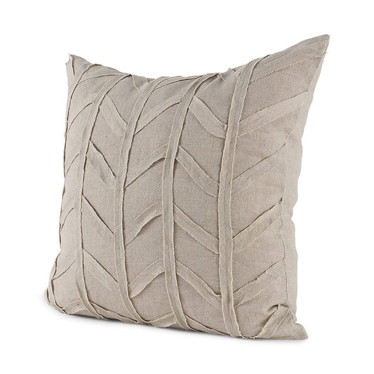 Mercana - Ivivva 20L x 20W Beige Fabric Textured Decorative Pillow Cover - 69429 view 1