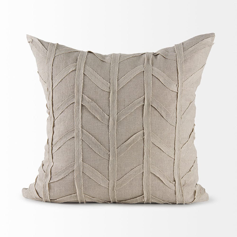 Mercana - Ivivva 20L x 20W Beige Fabric Textured Decorative Pillow Cover - 69429 view 2
