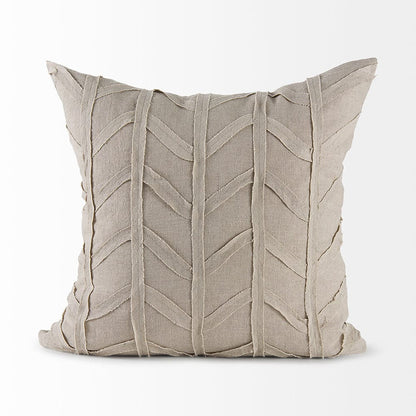 Mercana - Ivivva 20L x 20W Beige Fabric Textured Decorative Pillow Cover - 69429 view 2