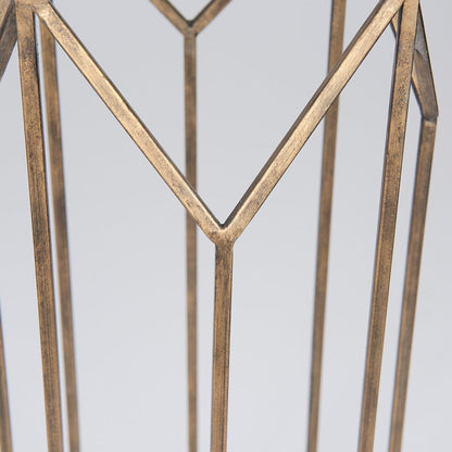 Mercana - Ivy Large Gold Metal Geometric Cage Candle Holder Lantern - 68976_CLOSEOUT view 8