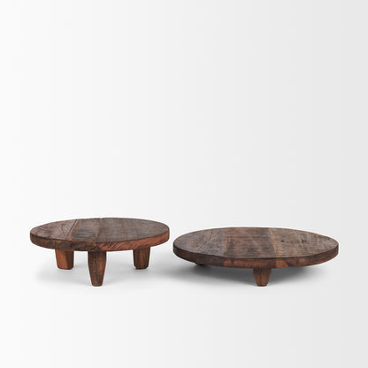 Mercana - Iza Medium Brown Wooden Riser (Set of 2) - 70497 view 2