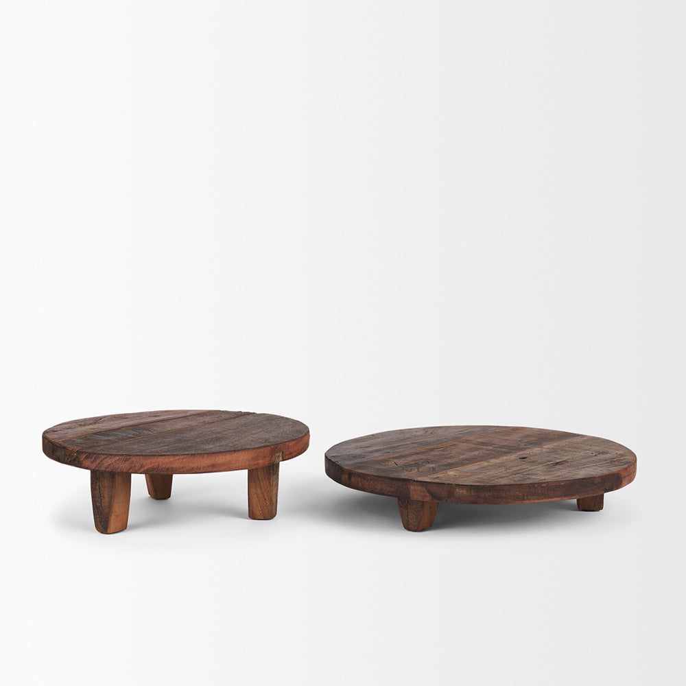 Mercana - Iza Medium Brown Wooden Riser (Set of 2) - 70497 view 3