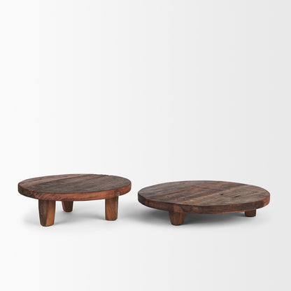 Mercana - Iza Medium Brown Wooden Riser (Set of 2) - 70497 view 3