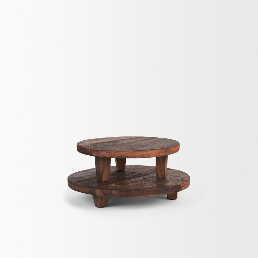 Mercana - Iza Medium Brown Wooden Riser (Set of 2) - 70497 view 4