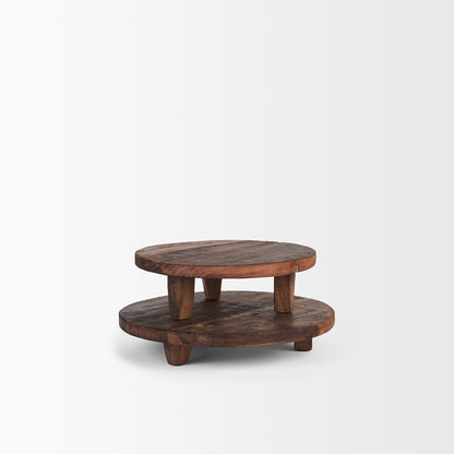 Mercana - Iza Medium Brown Wooden Riser (Set of 2) - 70497 view 4