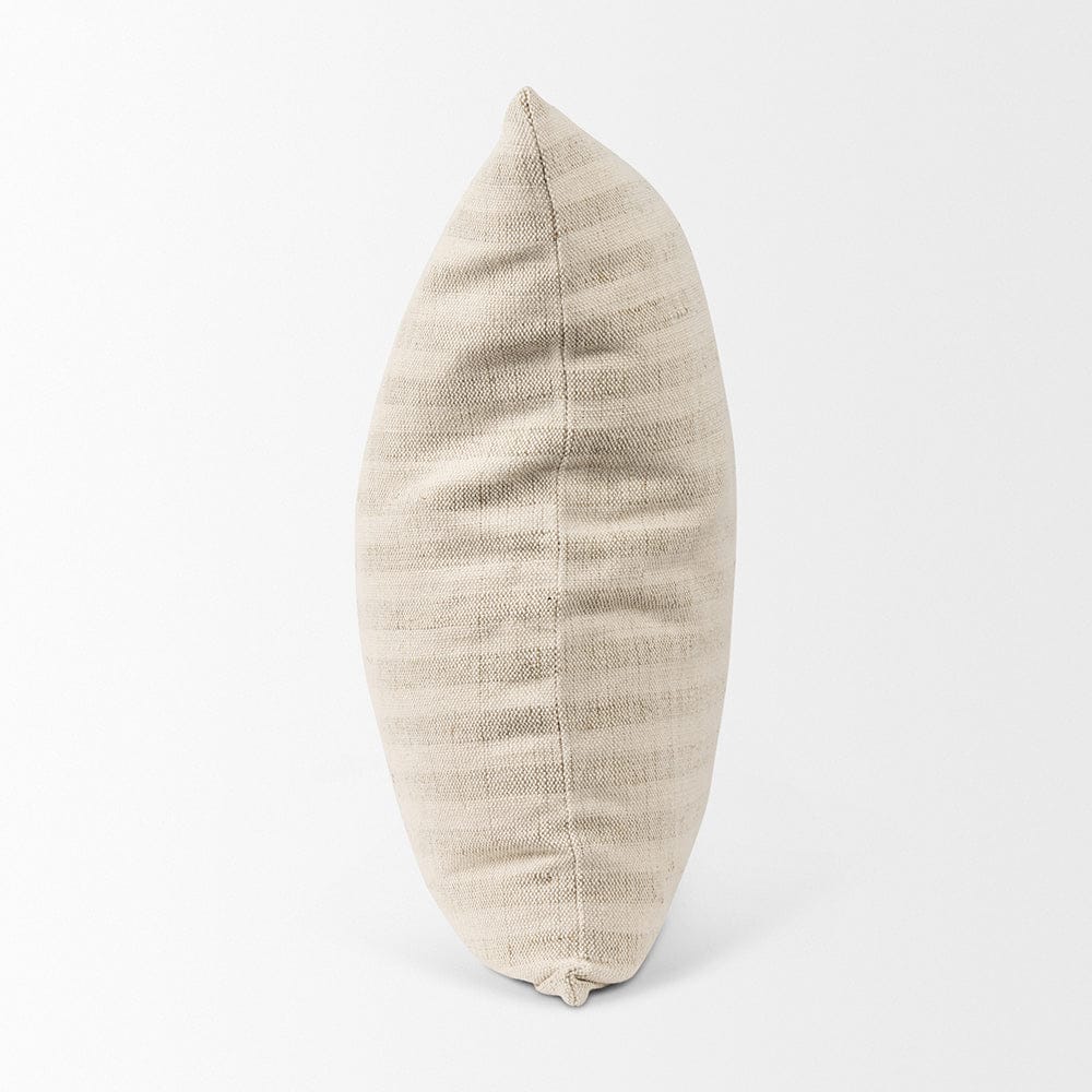 Mercana - Jace Cream w/ Beige Stripe Linen-Cotton Square Decorative Pillow Cover - 70325 view 3