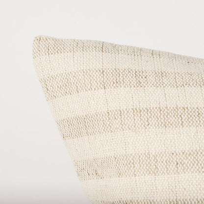 Mercana - Jace Cream w/ Beige Stripe Linen-Cotton Square Decorative Pillow Cover - 70325 view 5