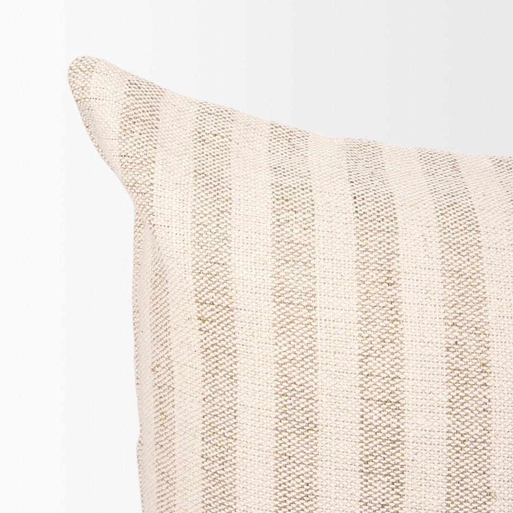 Mercana - Jace Cream w/ Beige Stripe Lumbar Decorative Pillow Cover - 70326 view 5