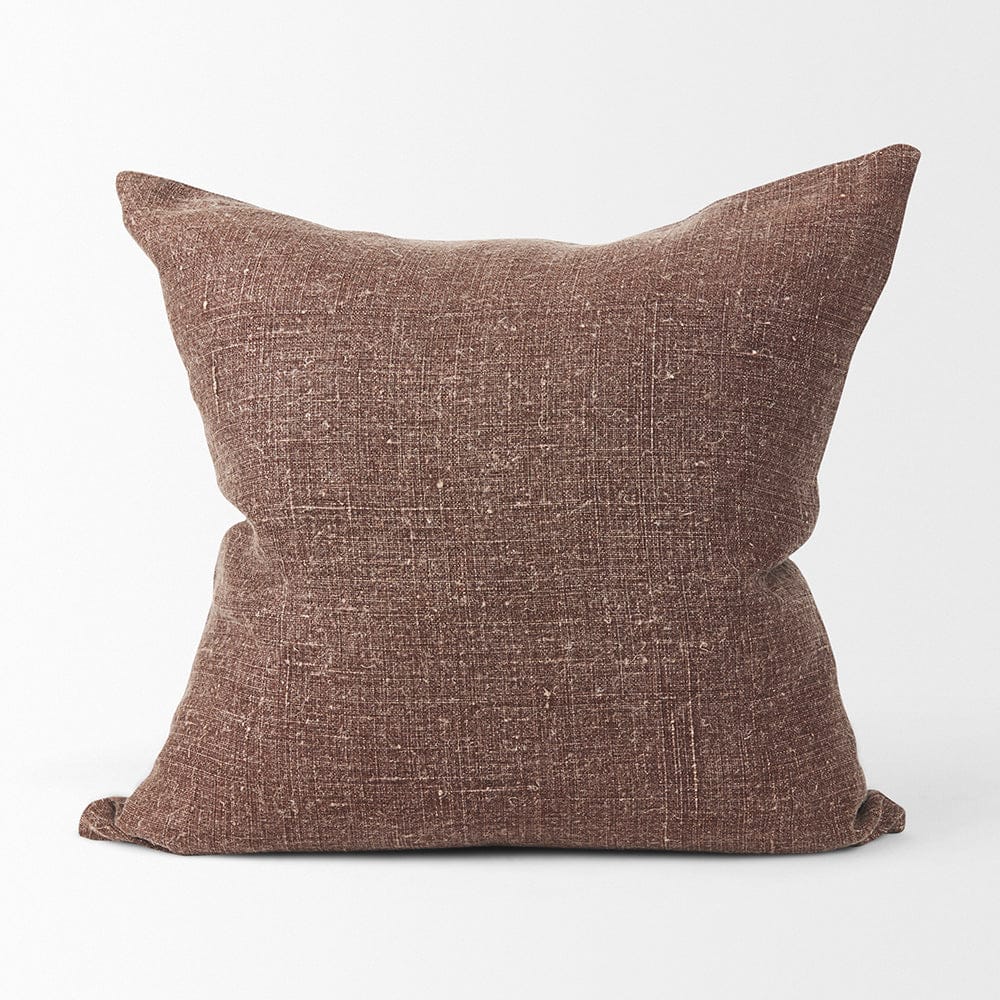 Mercana - Jack Brown Linen Square Decorative Pillow Cover - 70327 view 4