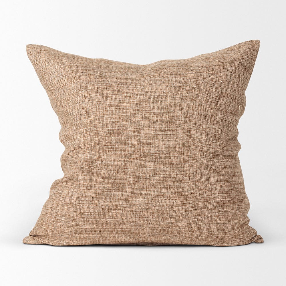 Mercana - Jacklyn Brown Linen Square Decorative Pillow Cover - 70330 view 2