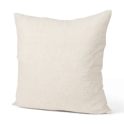 Mercana - Jacklyn Cream Linen Square Decorative Pillow Cover - 70333 view 1