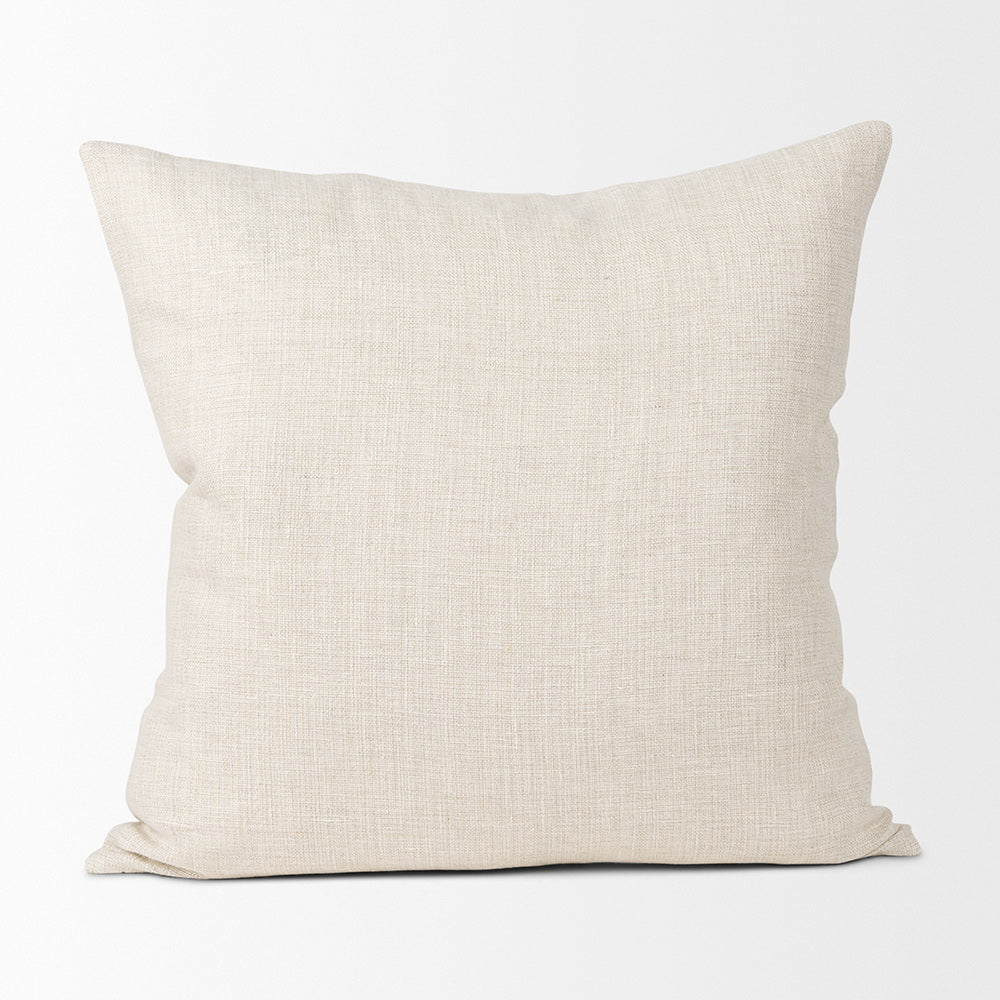 Mercana - Jacklyn Cream Linen Square Decorative Pillow Cover - 70333 view 2