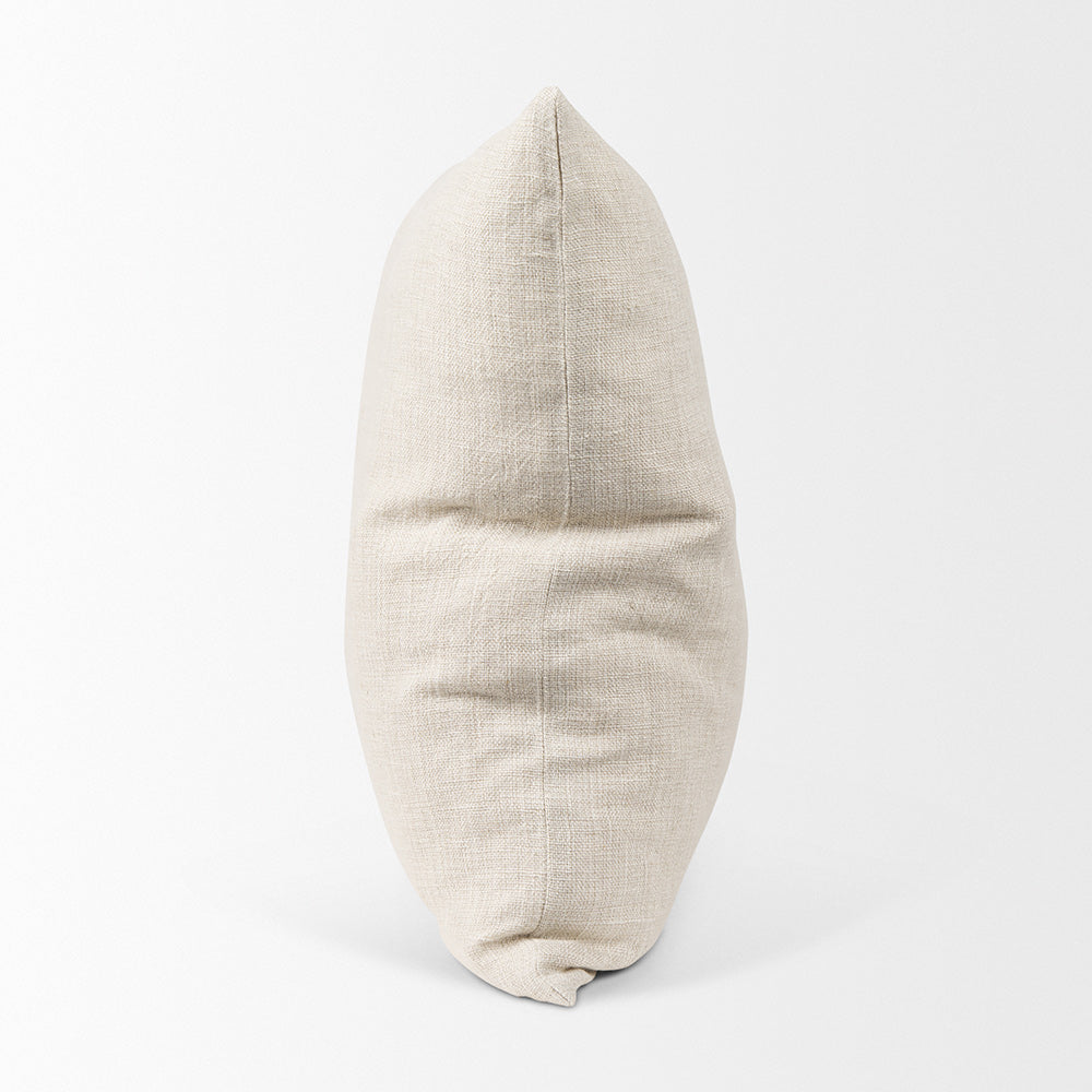 Mercana - Jacklyn Cream Linen Square Decorative Pillow Cover - 70333 view 3