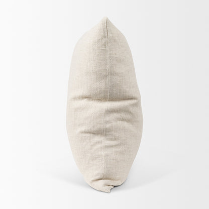 Mercana - Jacklyn Cream Linen Square Decorative Pillow Cover - 70333 view 3