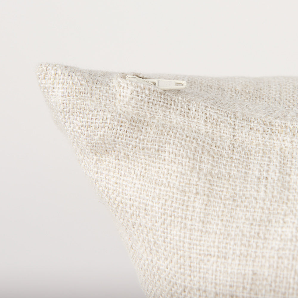 Mercana - Jacklyn Cream Linen Square Decorative Pillow Cover - 70333 view 7