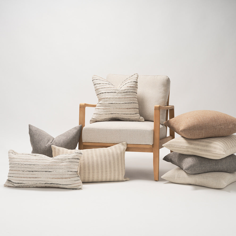 Mercana - Jacklyn Cream Linen Square Decorative Pillow Cover - 70333 view 8