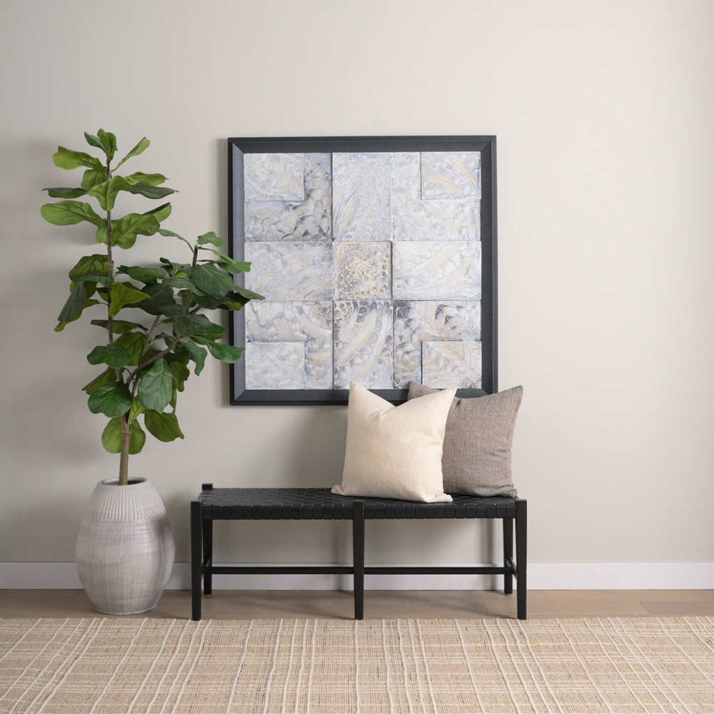 Mercana - Jacklyn Cream Linen Square Decorative Pillow Cover - 70333 view 10