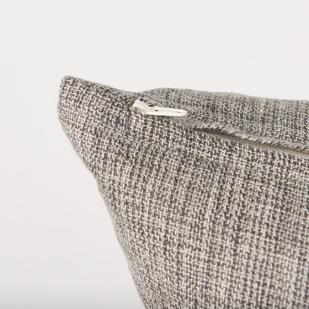Mercana - Jacklyn Grey Linen Square Decorative Pillow Cover - 70331 view 7