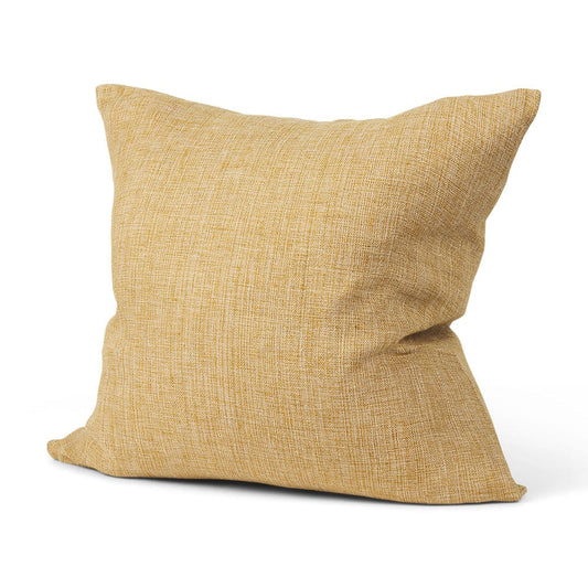 Mercana - Jacklyn Mustard Linen Square Decorative Pillow Cover - 70332_CLOSEOUT view 1