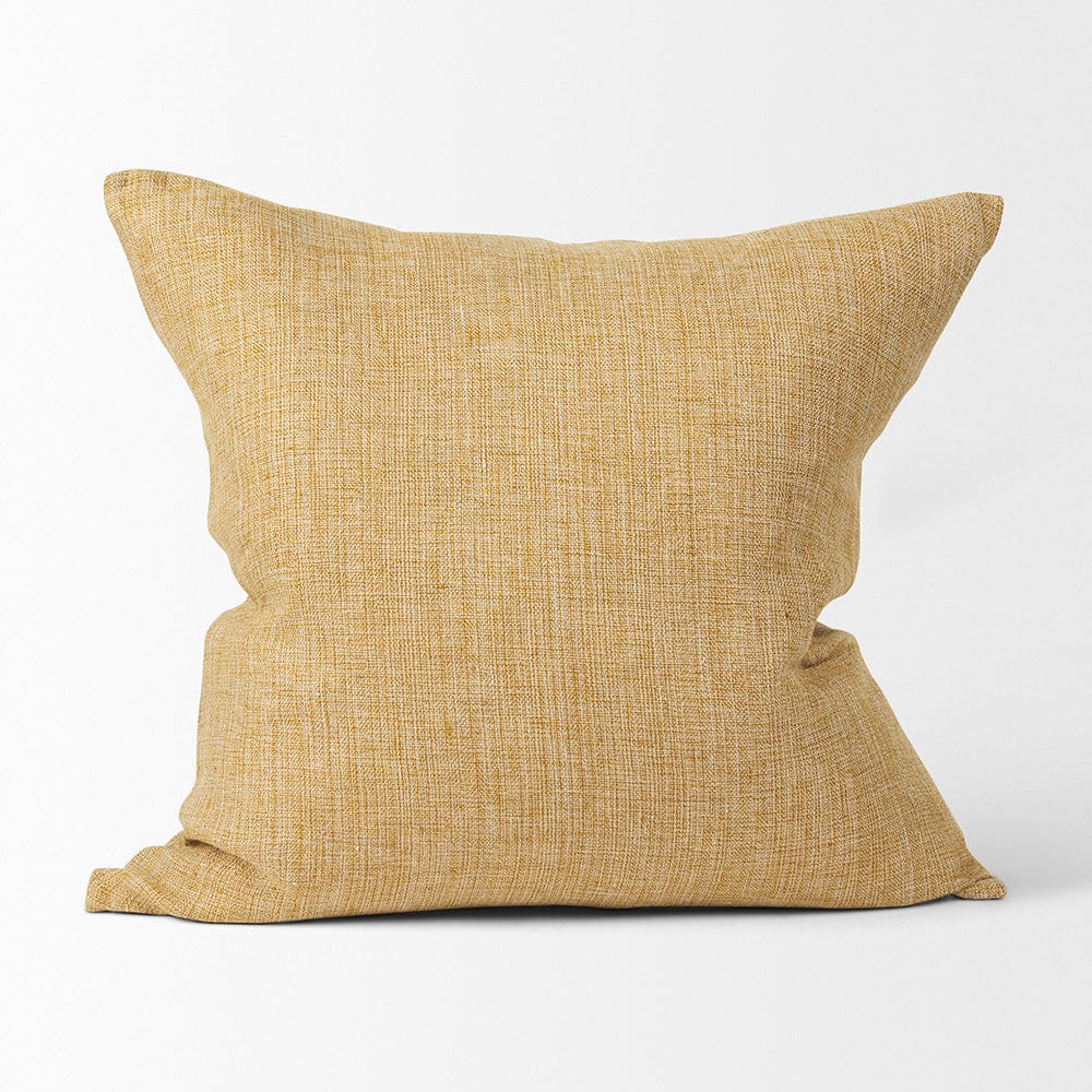 Mercana - Jacklyn Mustard Linen Square Decorative Pillow Cover - 70332_CLOSEOUT view 2