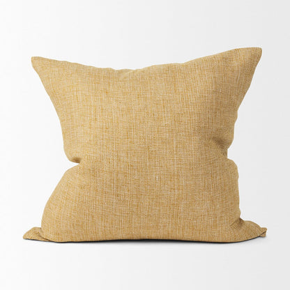 Mercana - Jacklyn Mustard Linen Square Decorative Pillow Cover - 70332_CLOSEOUT view 4