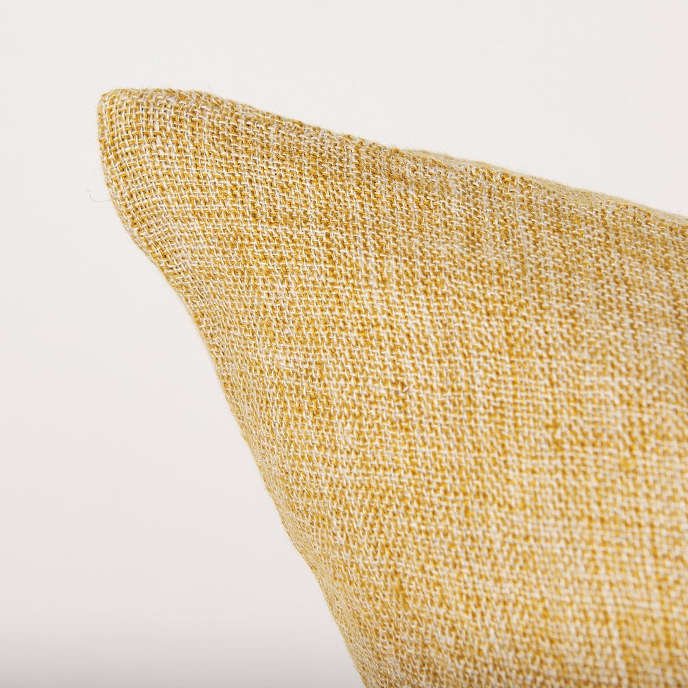 Mercana - Jacklyn Mustard Linen Square Decorative Pillow Cover - 70332_CLOSEOUT view 5