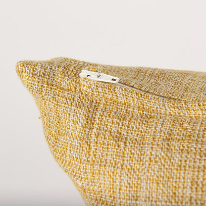 Mercana - Jacklyn Mustard Linen Square Decorative Pillow Cover - 70332_CLOSEOUT view 7
