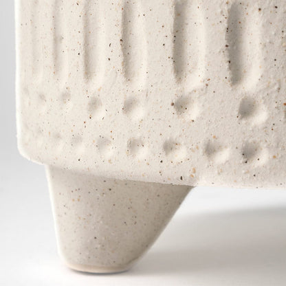 Mercana - Jacob I Short White Ceramic Smiling Face Vase - 68571 view 4
