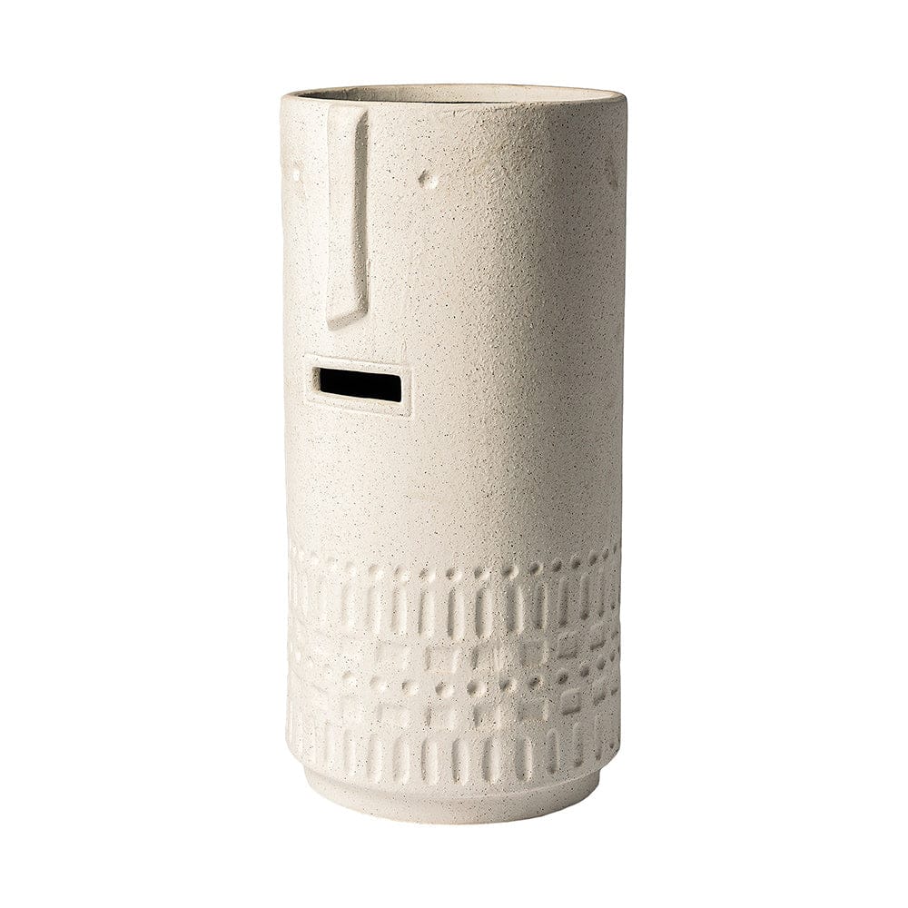 Mercana - Jacob II Tall White Ceramic Smiling Face Vase - 68572 view 1