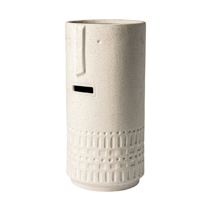 Mercana - Jacob II Tall White Ceramic Smiling Face Vase - 68572 view 1