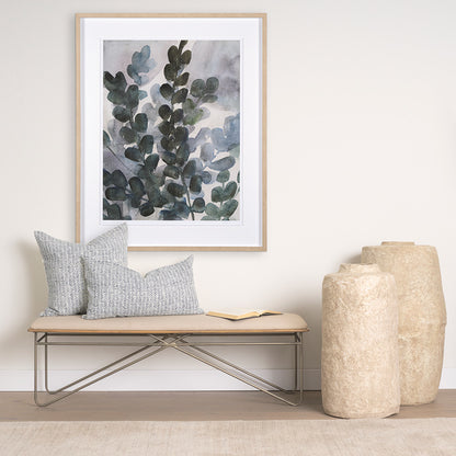 Mercana - Janelle Cream w/ Indigo Print Linen Lumbar Decorative Pillow Cover - 70320 view 8