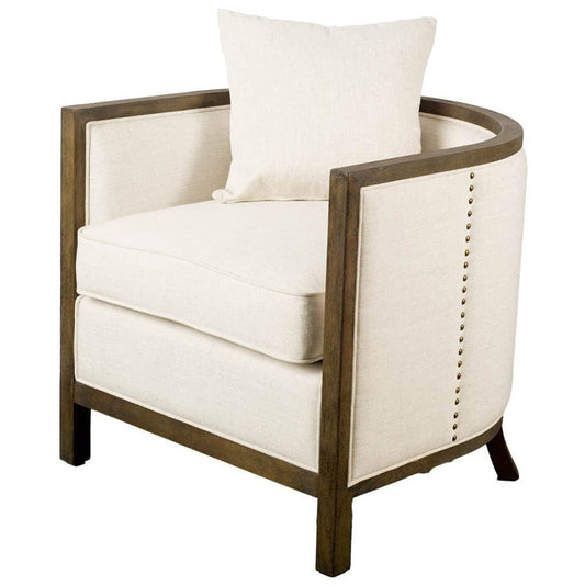 Mercana - Janet Off-White Demi-Lune Accent Chair - 50513 view 1