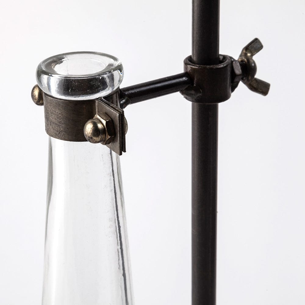 Mercana - Jarvis Set of Five Dark Brown Metal and Glass Chemistry Inspired Bottles - 57878 view 7