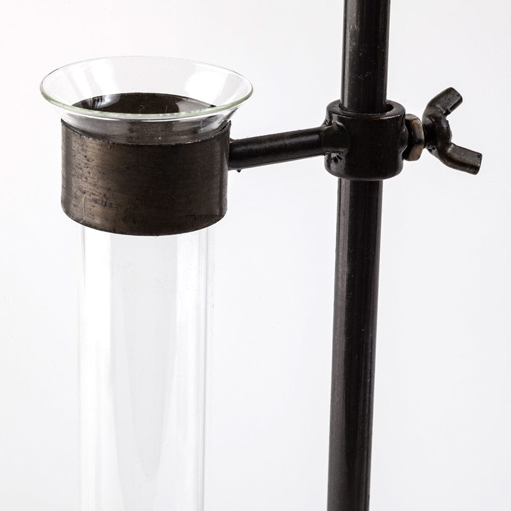Mercana - Jarvis Set of Five Dark Brown Metal and Glass Chemistry Inspired Bottles - 57878 view 8