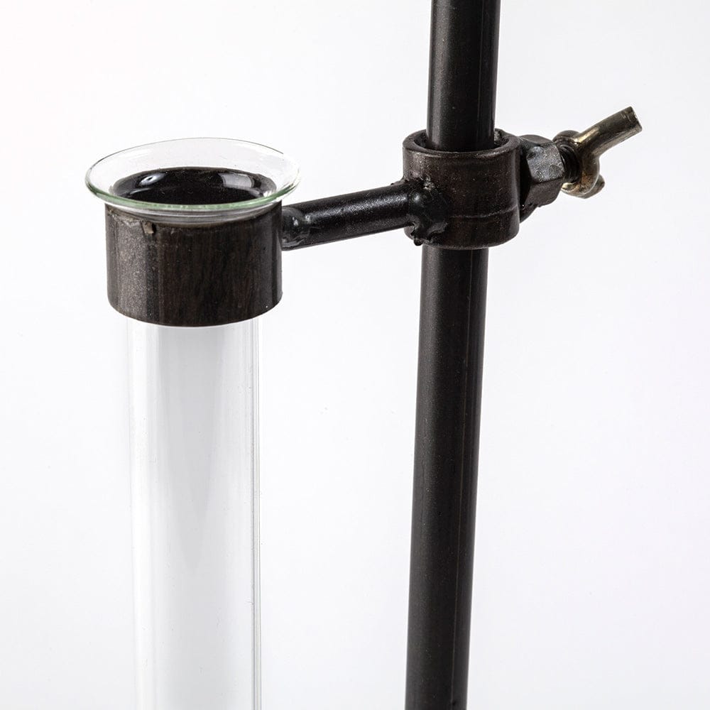 Mercana - Jarvis Set of Five Dark Brown Metal and Glass Chemistry Inspired Bottles - 57878 view 9