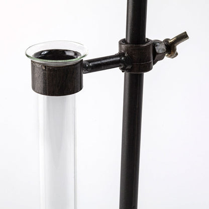 Mercana - Jarvis Set of Five Dark Brown Metal and Glass Chemistry Inspired Bottles - 57878 view 9