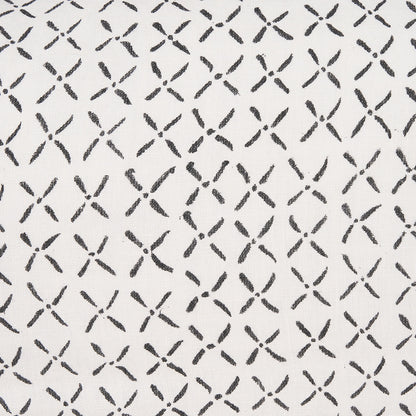 Mercana - Jayden Cream w/ Black Print Linen Lumbar Decorative Pillow Cover - 70314 view 6