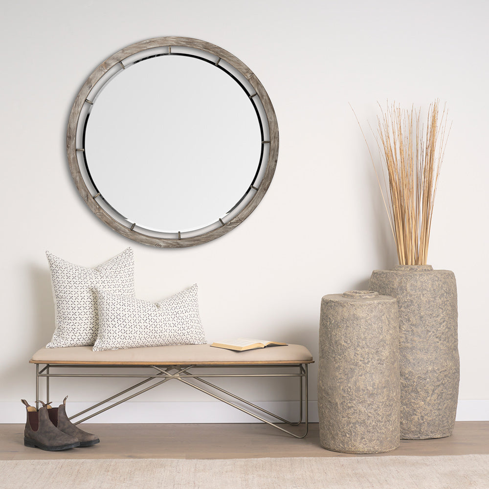 Mercana - Jayden Cream w/ Black Print Linen Lumbar Decorative Pillow Cover - 70314 view 8